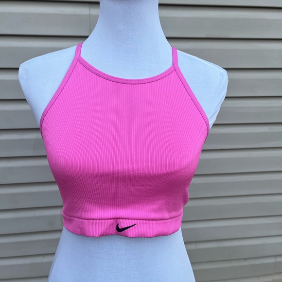 NWT Nike Pink Indy Seamless Ribbed Light-Support Non-Padded Sports Bra - Picture 10 of 15